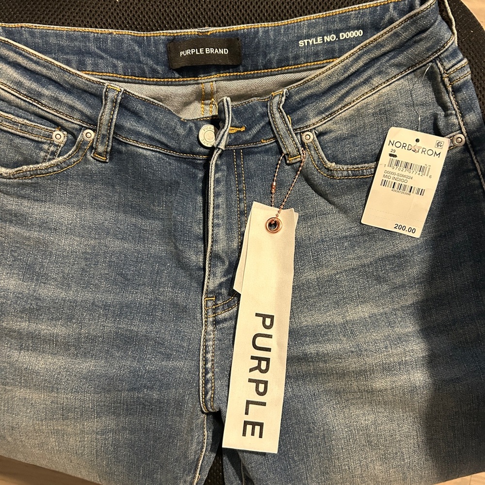 Women's mid rise skinny jeans Purple brand